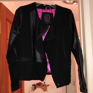 Faux leather jacket, black,  size small